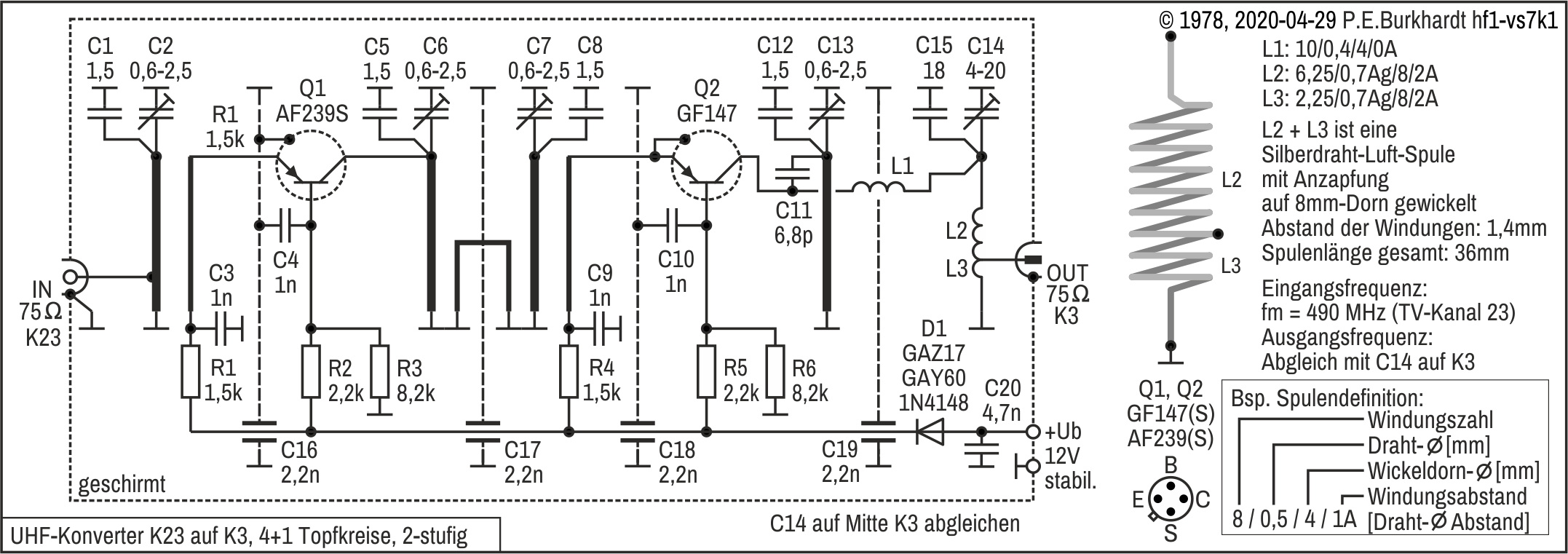 UHF-Konverter K23 auf K3