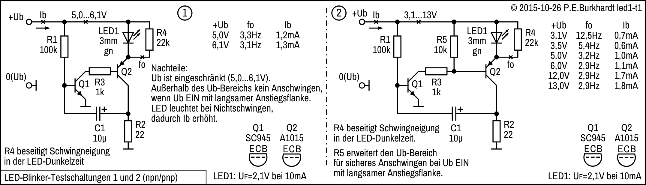 LED Blitz Schaltung