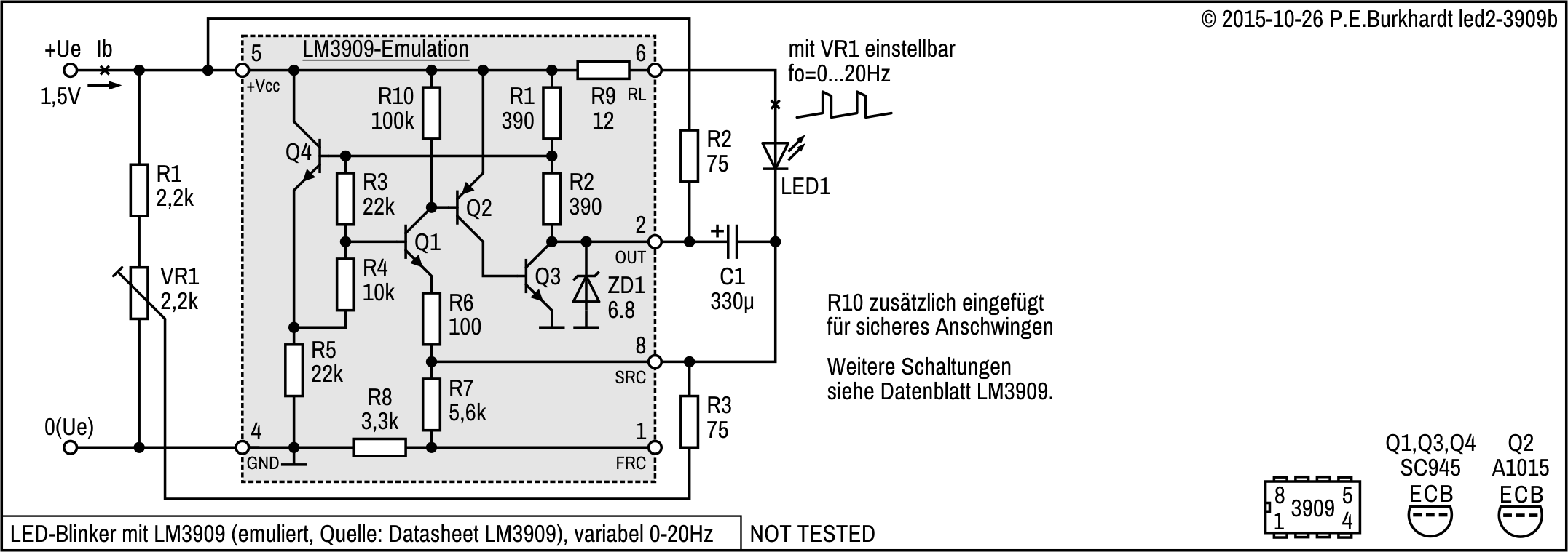 LED Blitz Schaltung