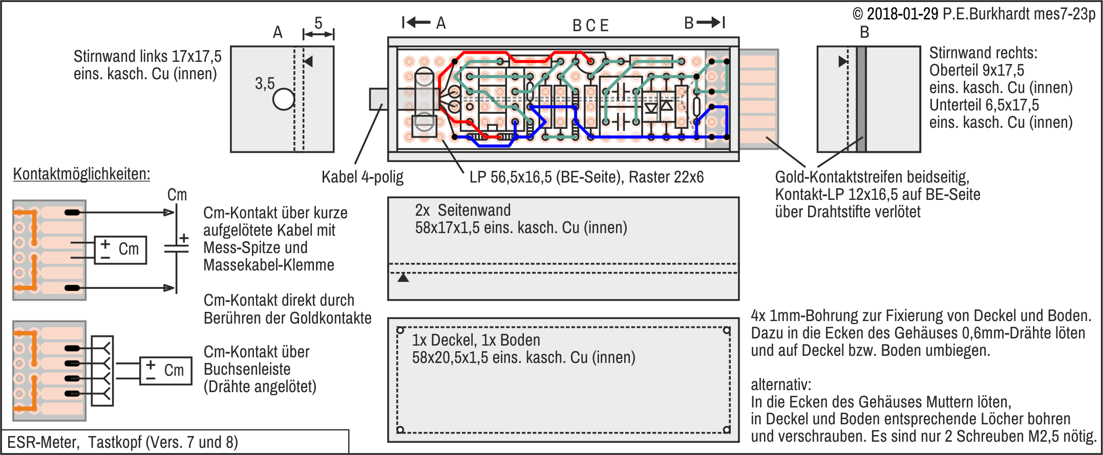 ESR-Messgert (7), Tastkopf-Aufbau